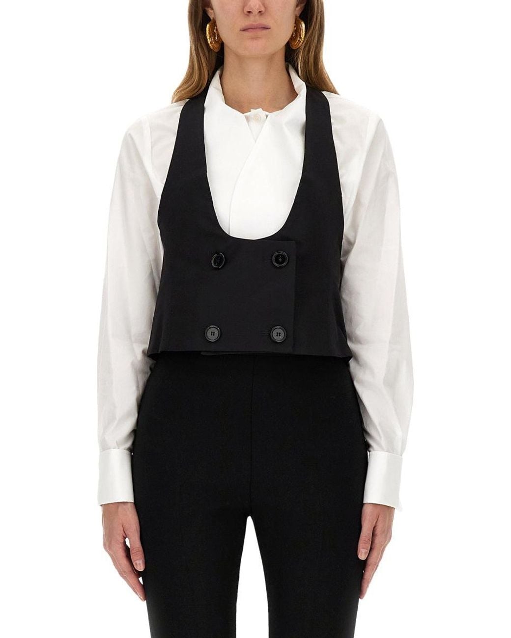 Nina Ricci Black Vest With Open Back
