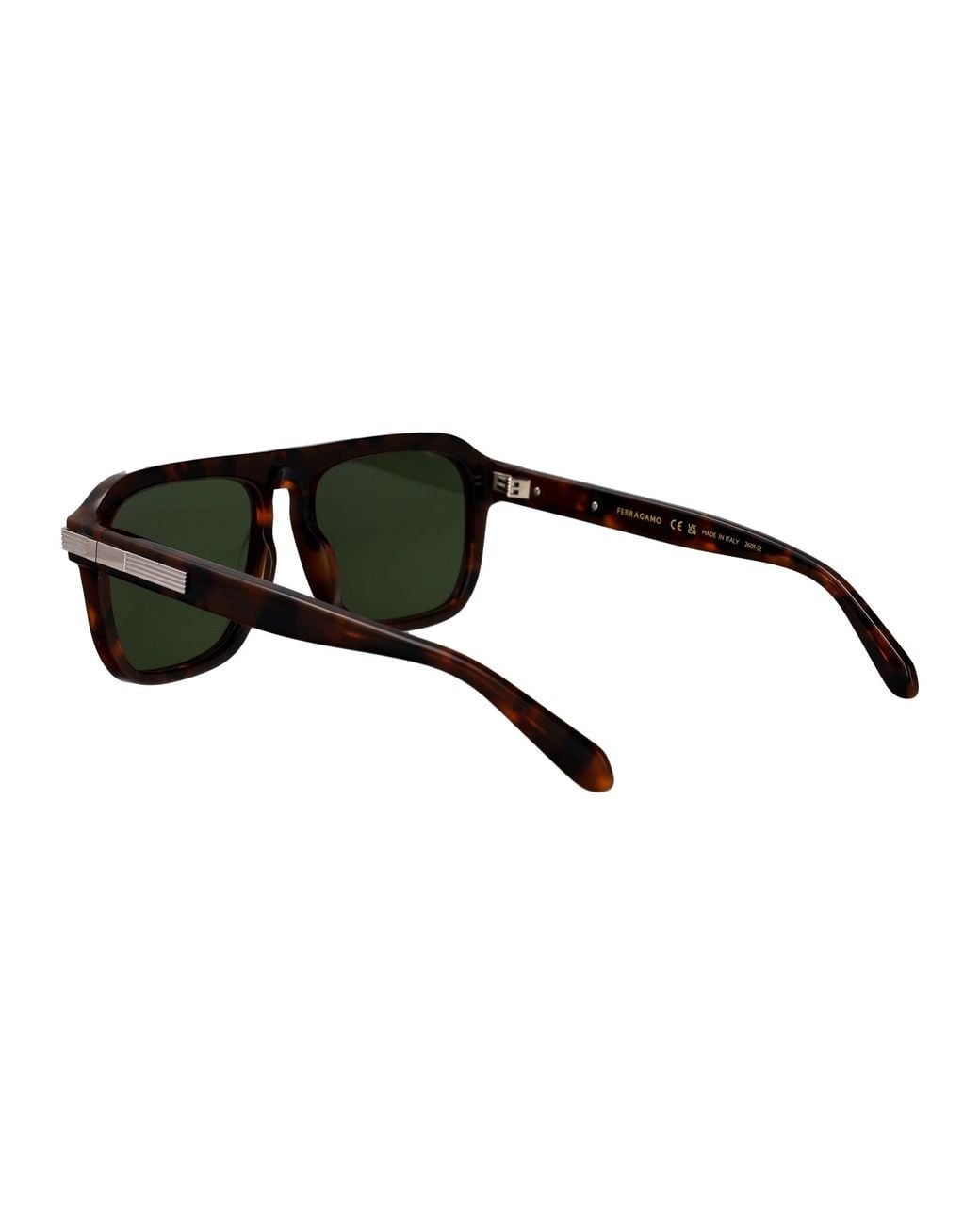 Ferragamo Green Acetate Sunglasses for men