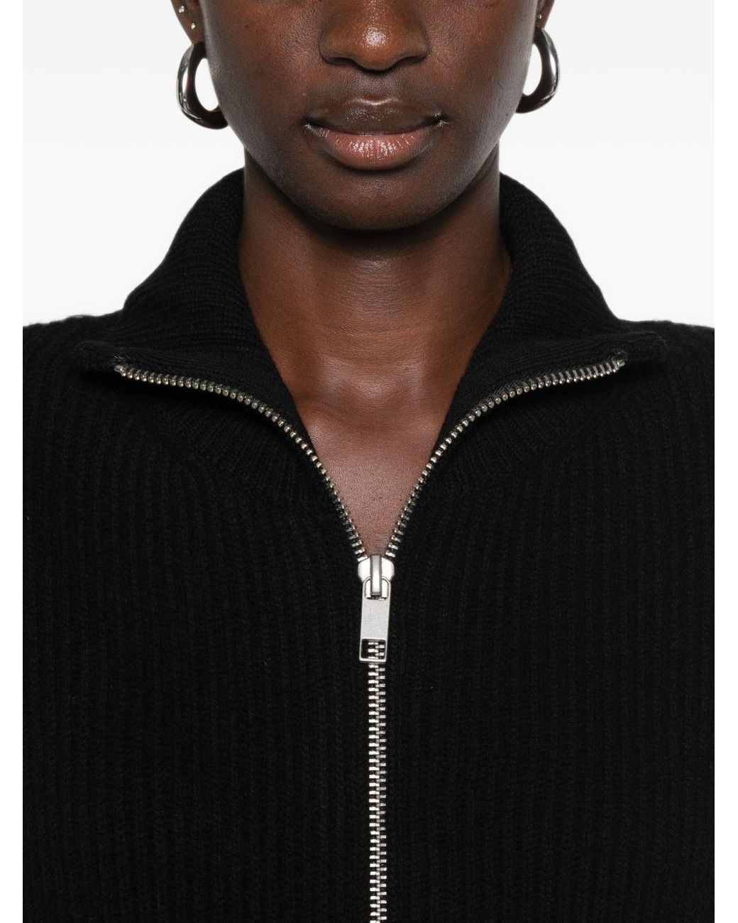 Frankie Shop Black Nolia Wool Long Cardigan Dress