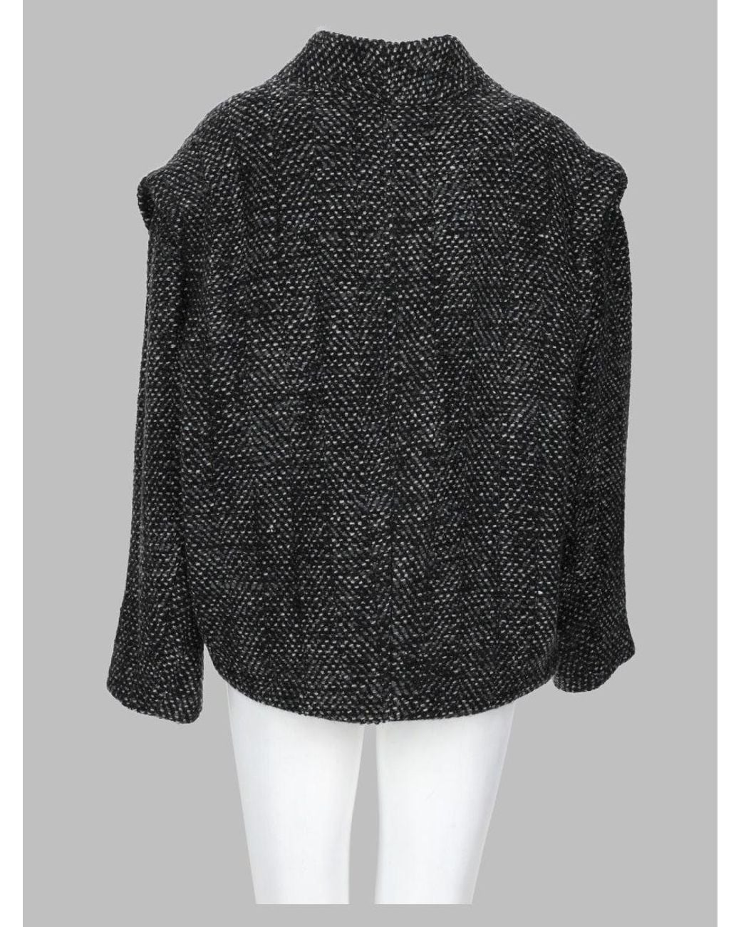 Isabel Marant Black Drogo Wool Herringbone Jacket