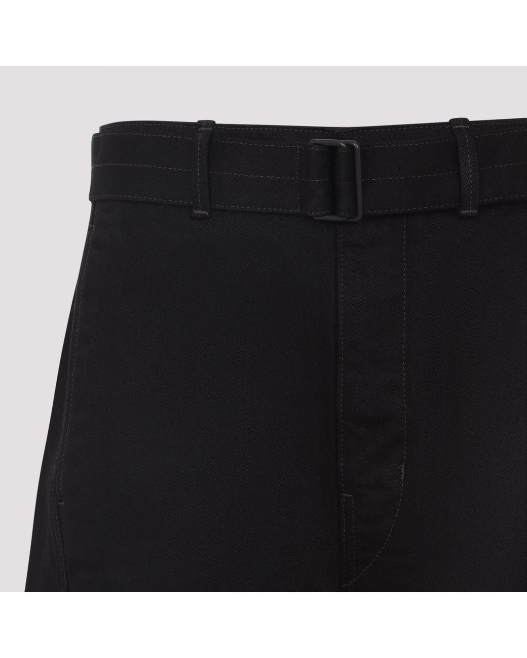 Lemaire Black Twisted Belted Pants for men