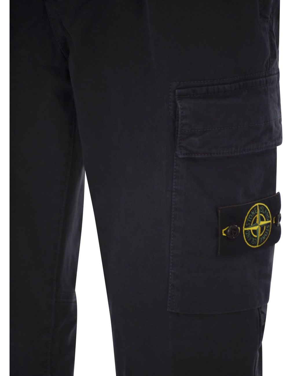 Stone Island Blue Cargo Trousers for men