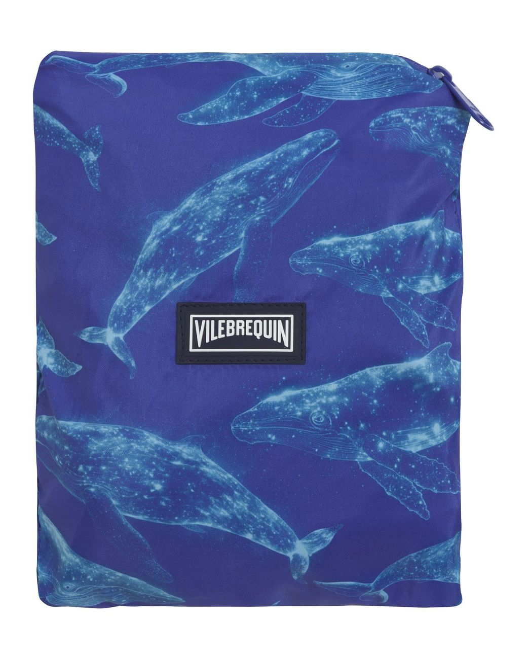 Vilebrequin Blue Recycled Polyamide Swim Shorts With Whale Print for men
