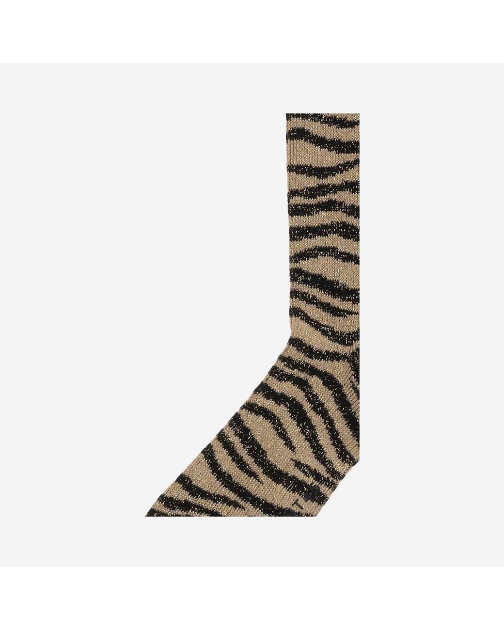ANT45 Green Stretch Cotton Blend Socks With Animal Print