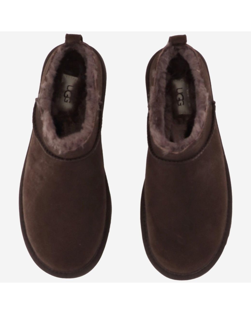 Ugg Brown Ankle Boots Classic Micro Suede