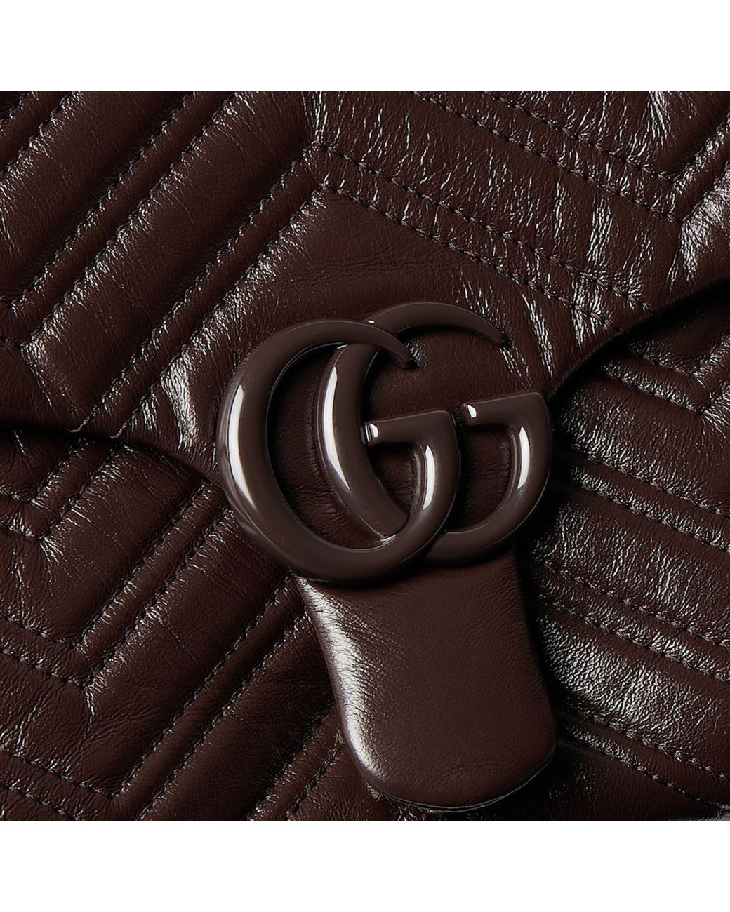 Gucci Brown Gg Marmont Shoulder Bag