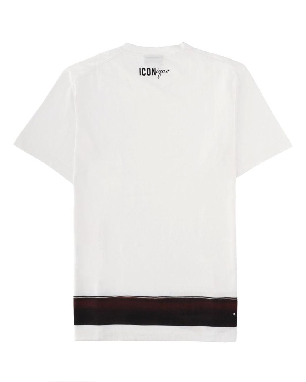 DSquared² White T Shirt "Iconique" Con Stampa