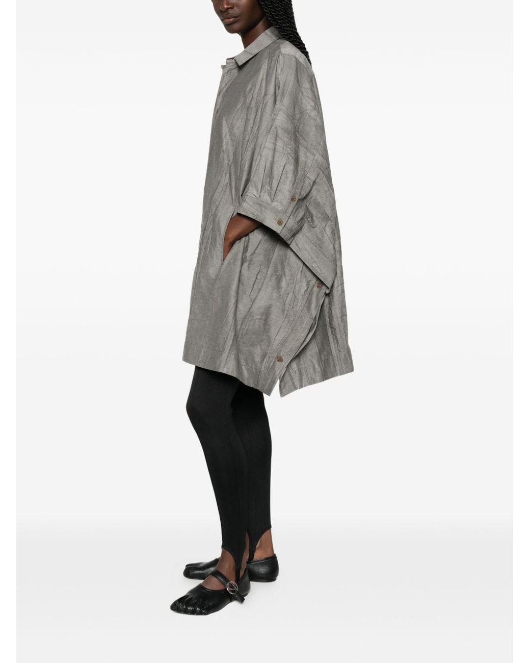 SOH Gray Cotton Blend Blouse