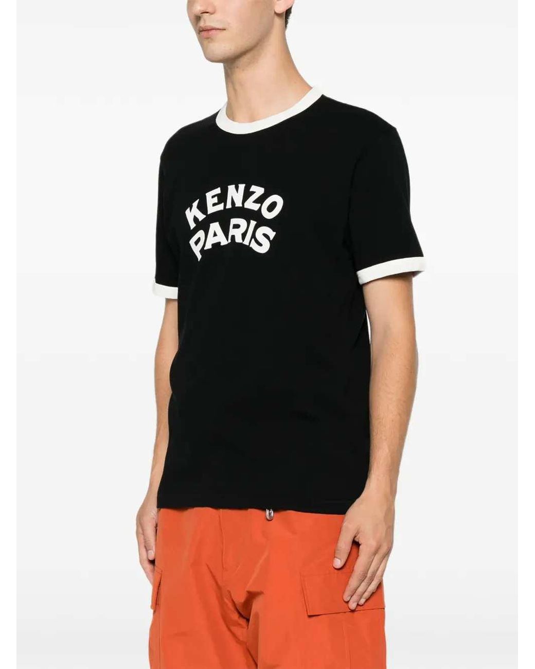 KENZO Black Paris Emblem T Shirt