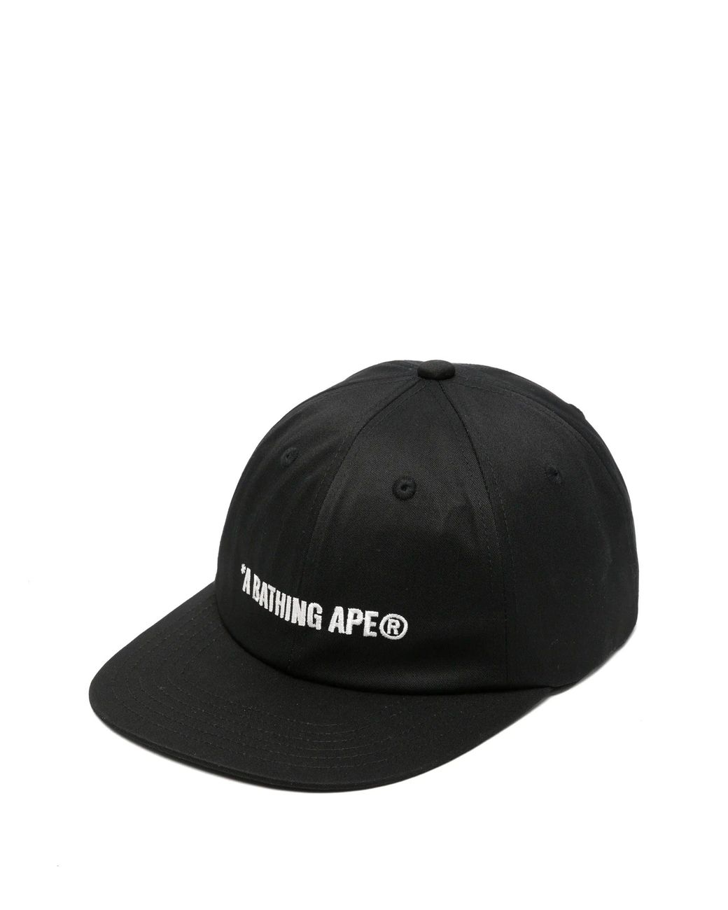 A Bathing Ape Black Logo Panel Cap M