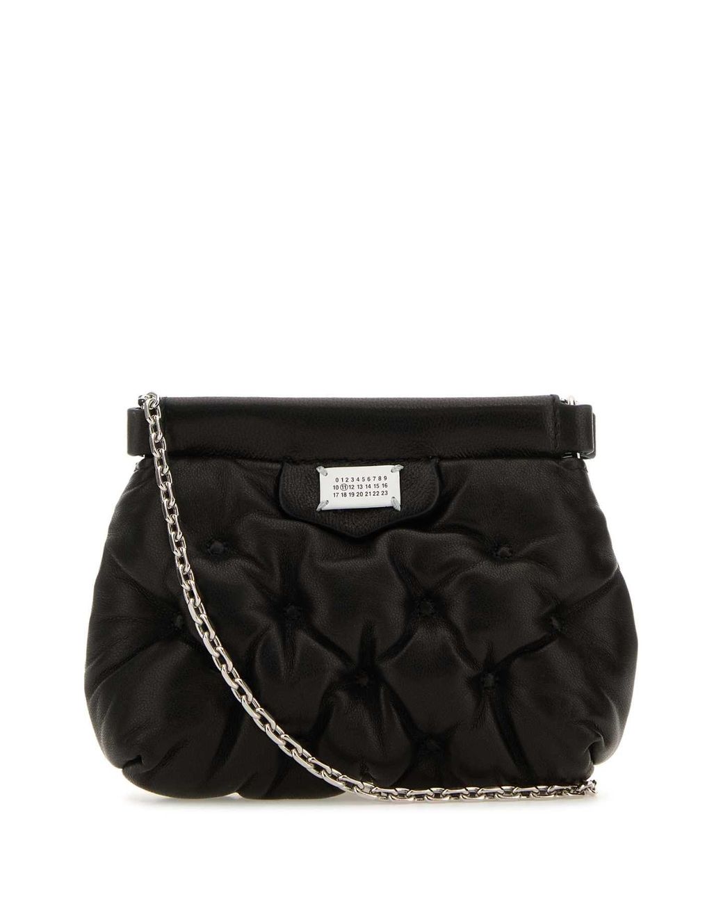Maison Margiela Black Nappa Leather Baby Glam Slam Classique Crossbody Bag