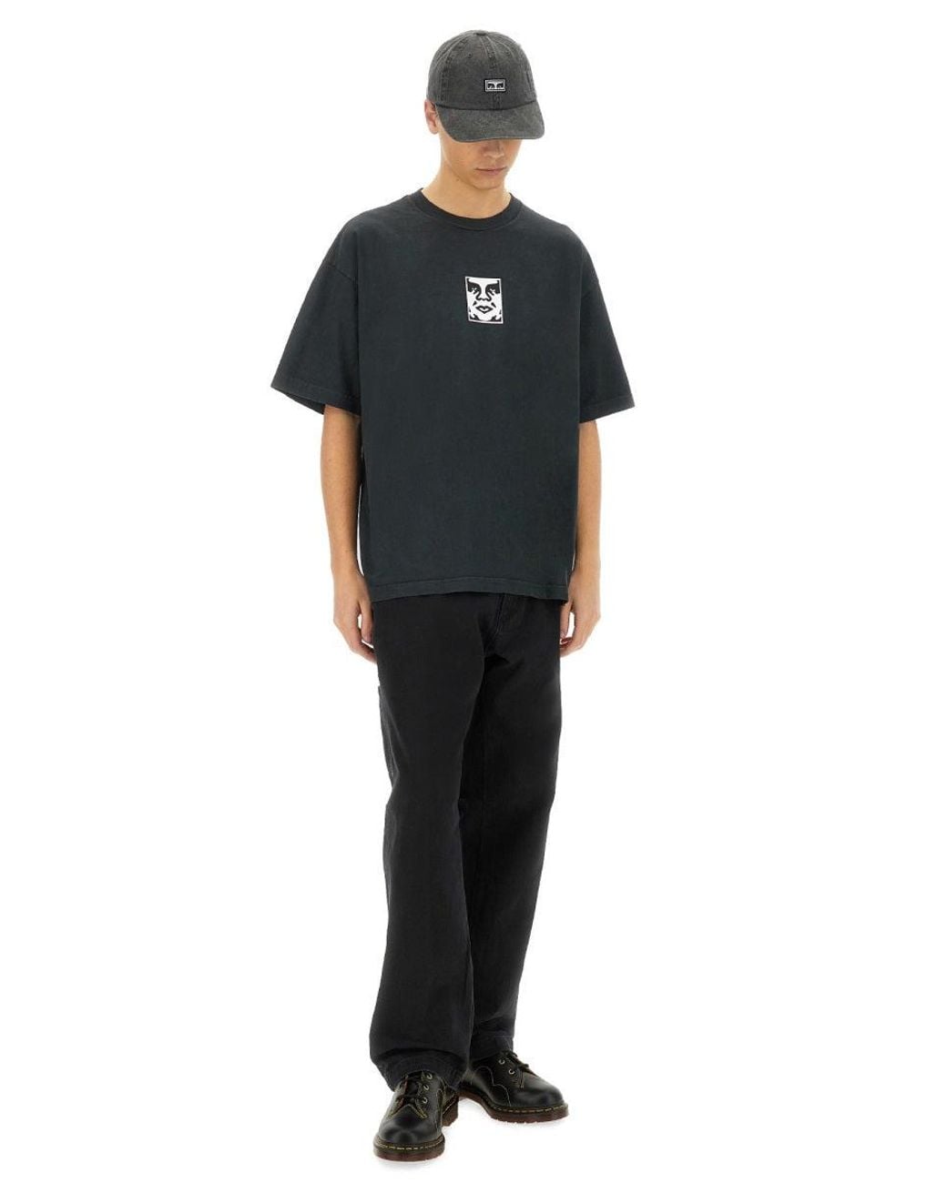 Obey Black Icon Face T-Shirt Cotton T-Shirts for men