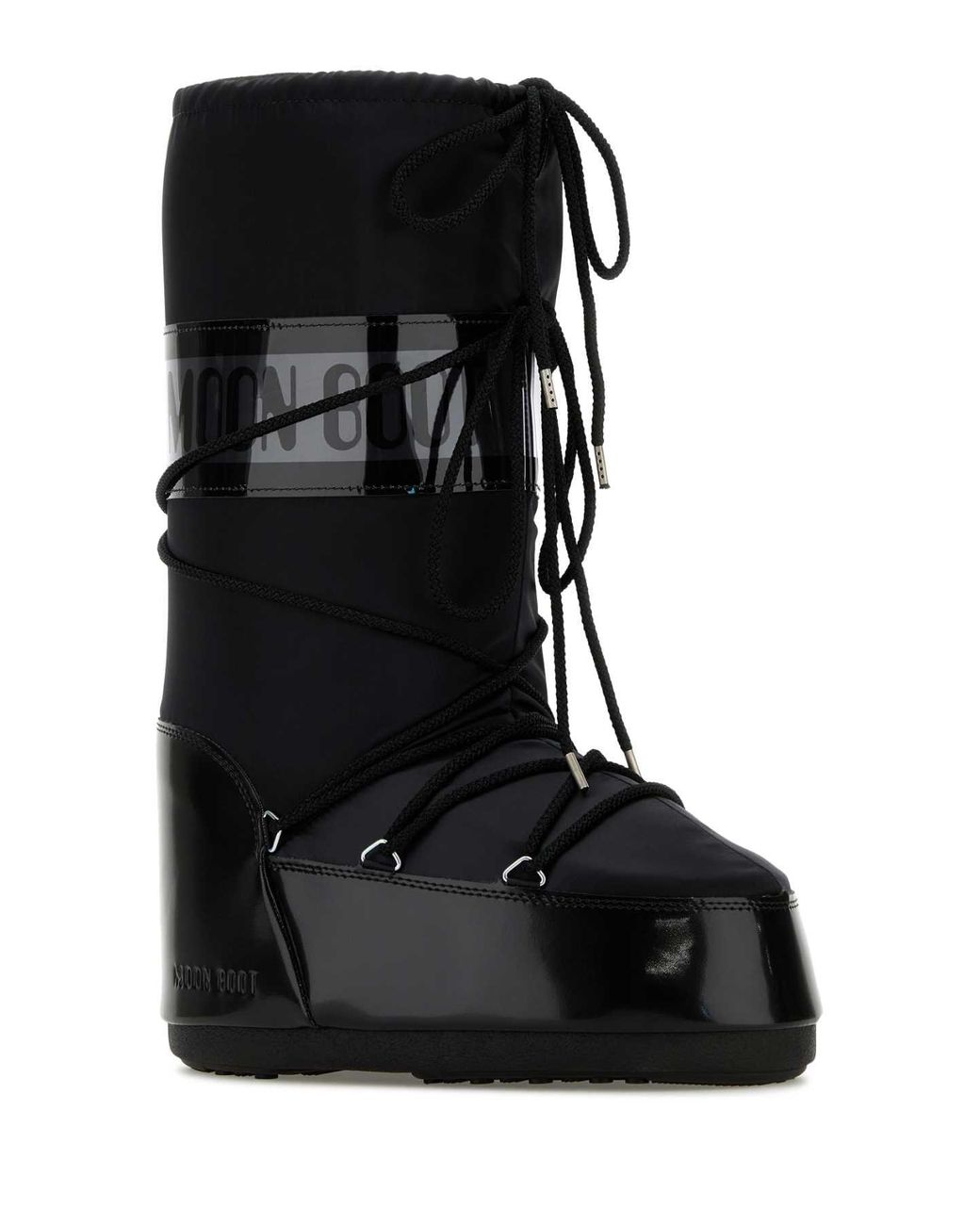 Moon Boot Black Satin Icon Boots for men