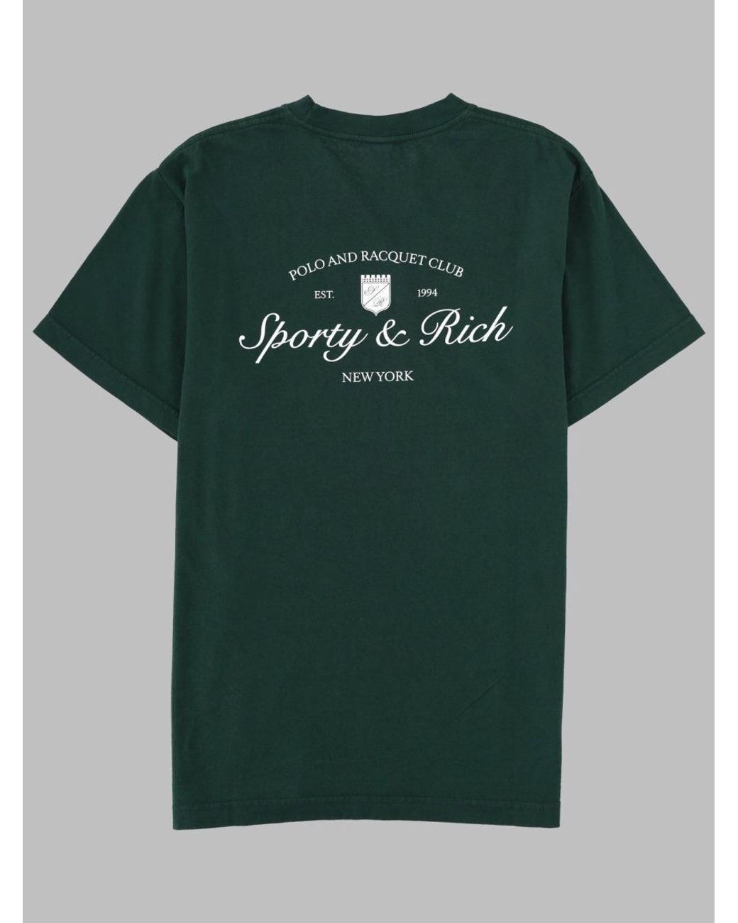 SPORTY&RICH Green T Shirt "Syracuse"
