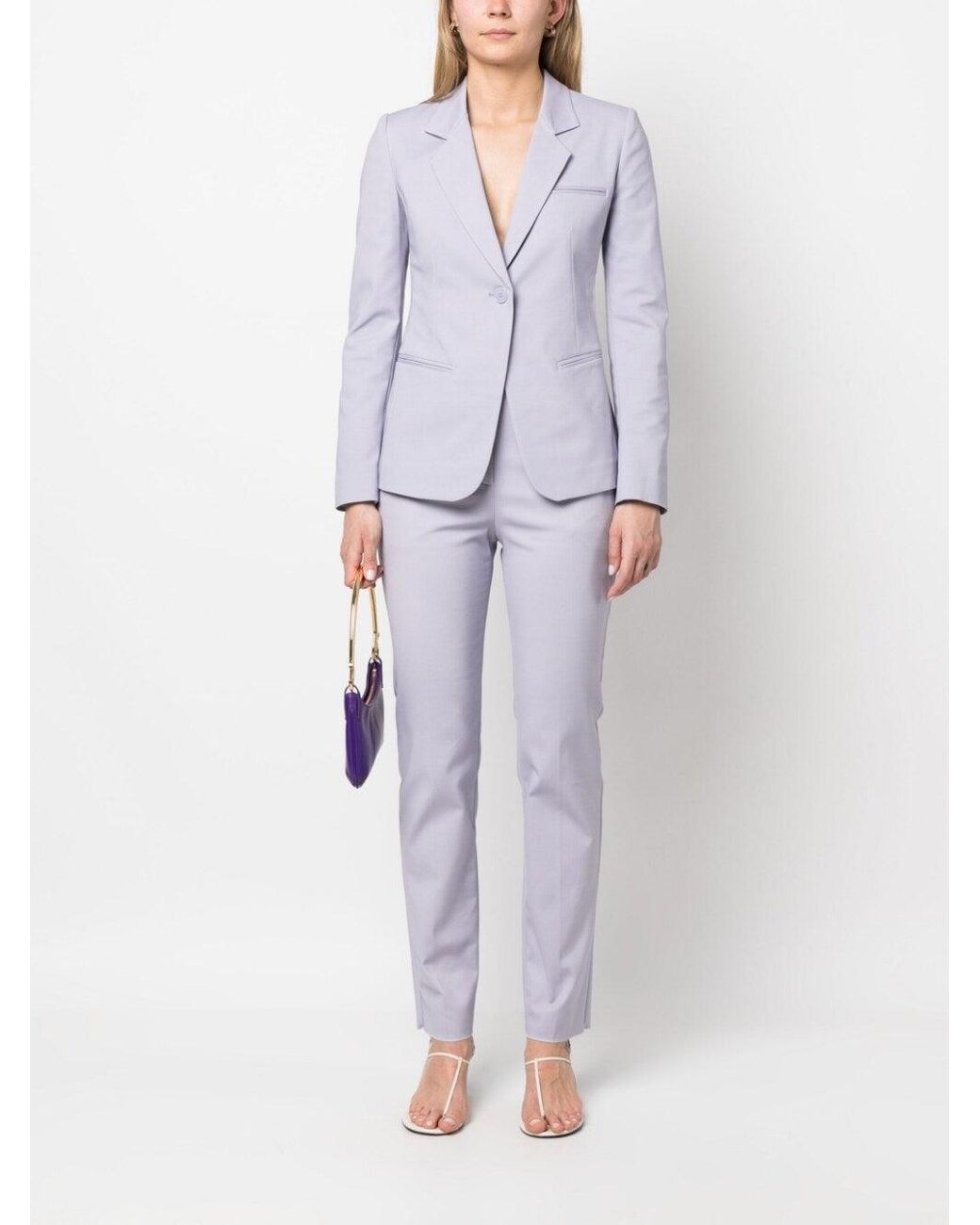 Emporio Armani Blue Cotton Single Breasted Jacket