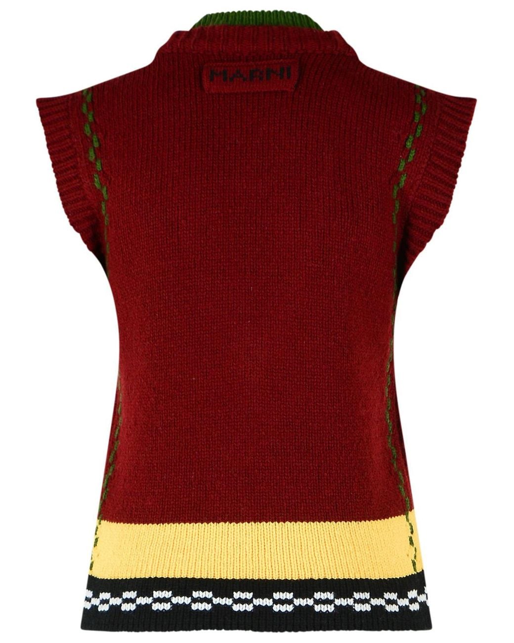 Marni Yellow Wool Vest