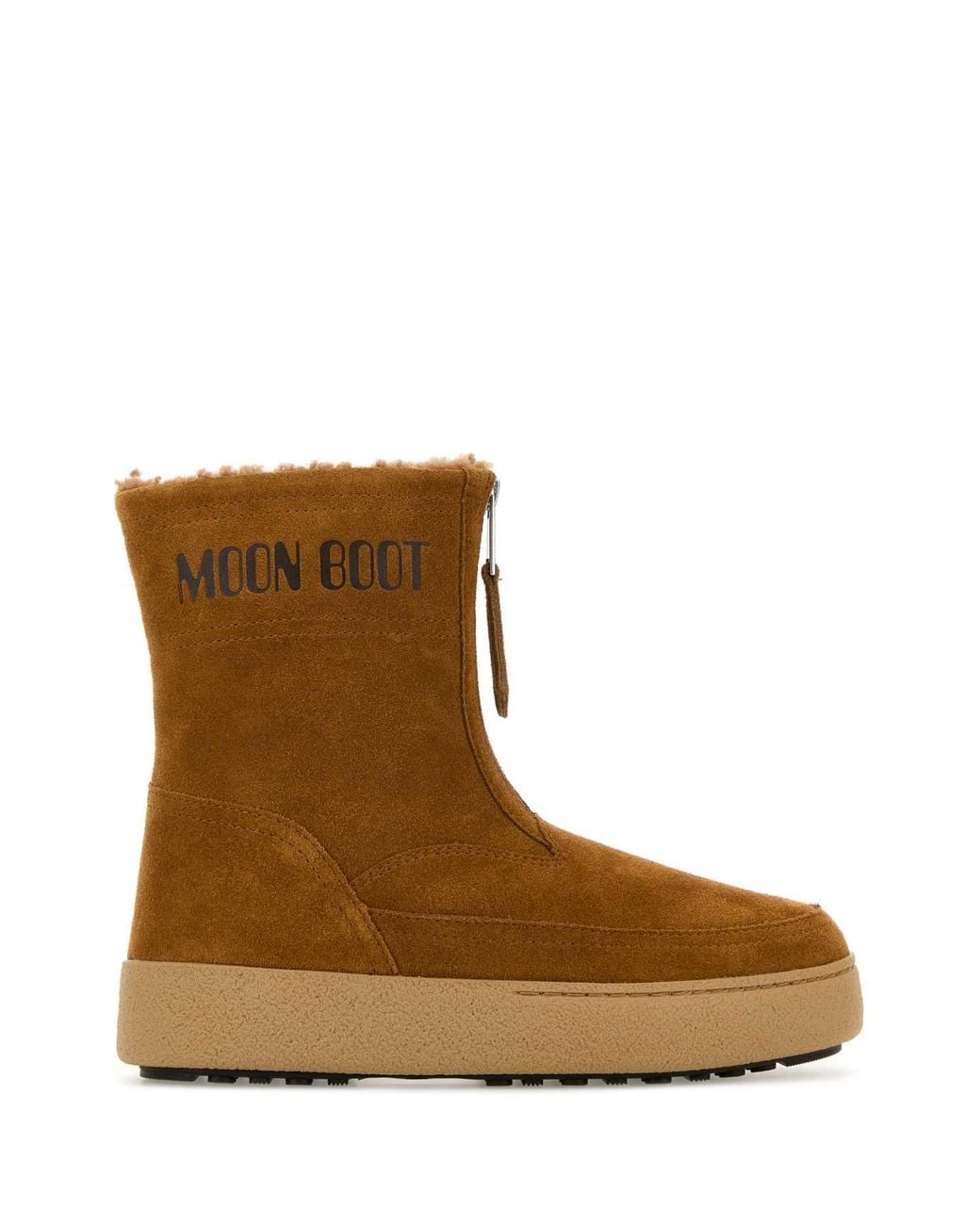 Moon Boot Brown Caramel Suede Ltrack Lara Ankle Boots