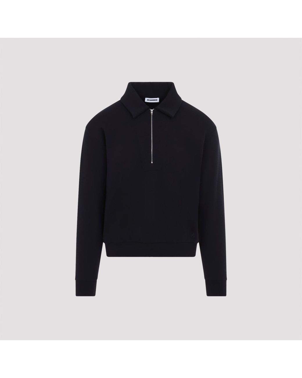 Jil Sander Blue Ink Half Zip Sweatshirt