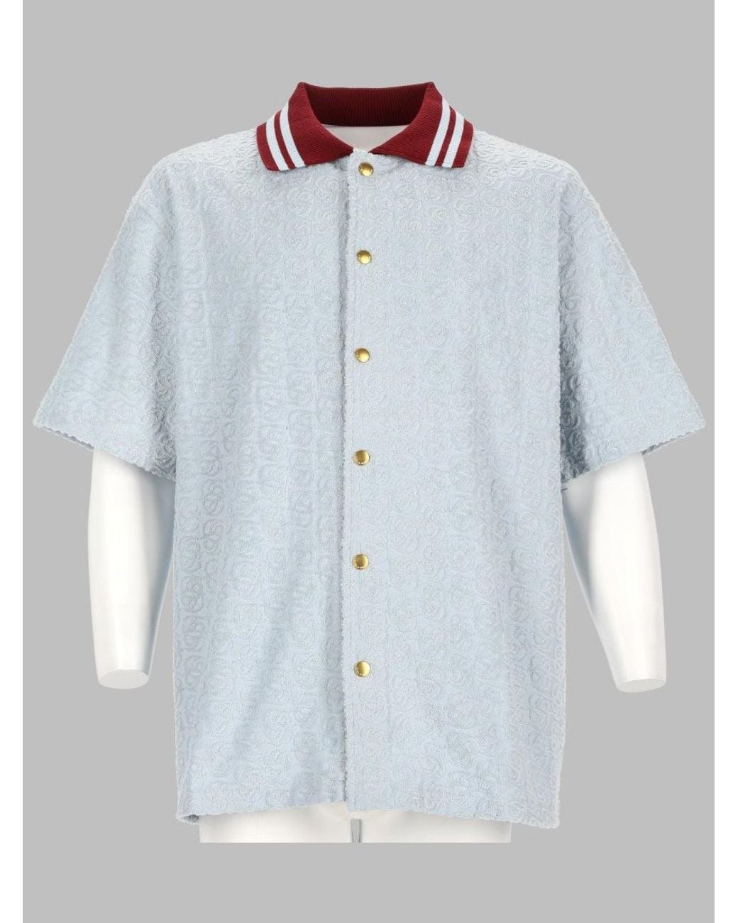 Drole de Monsieur Blue Camicia Monogram for men