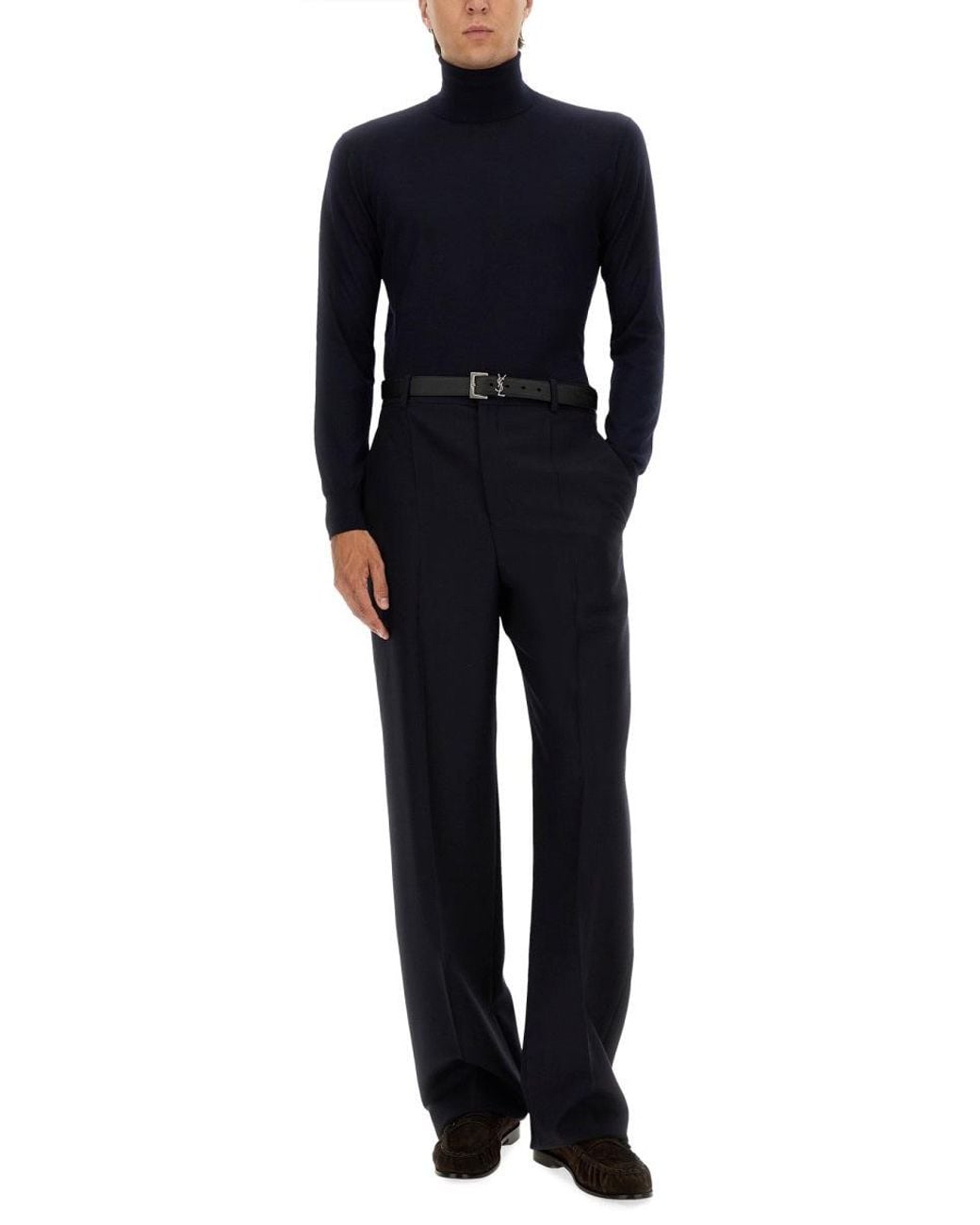 Saint Laurent Black High Waist Pants for men
