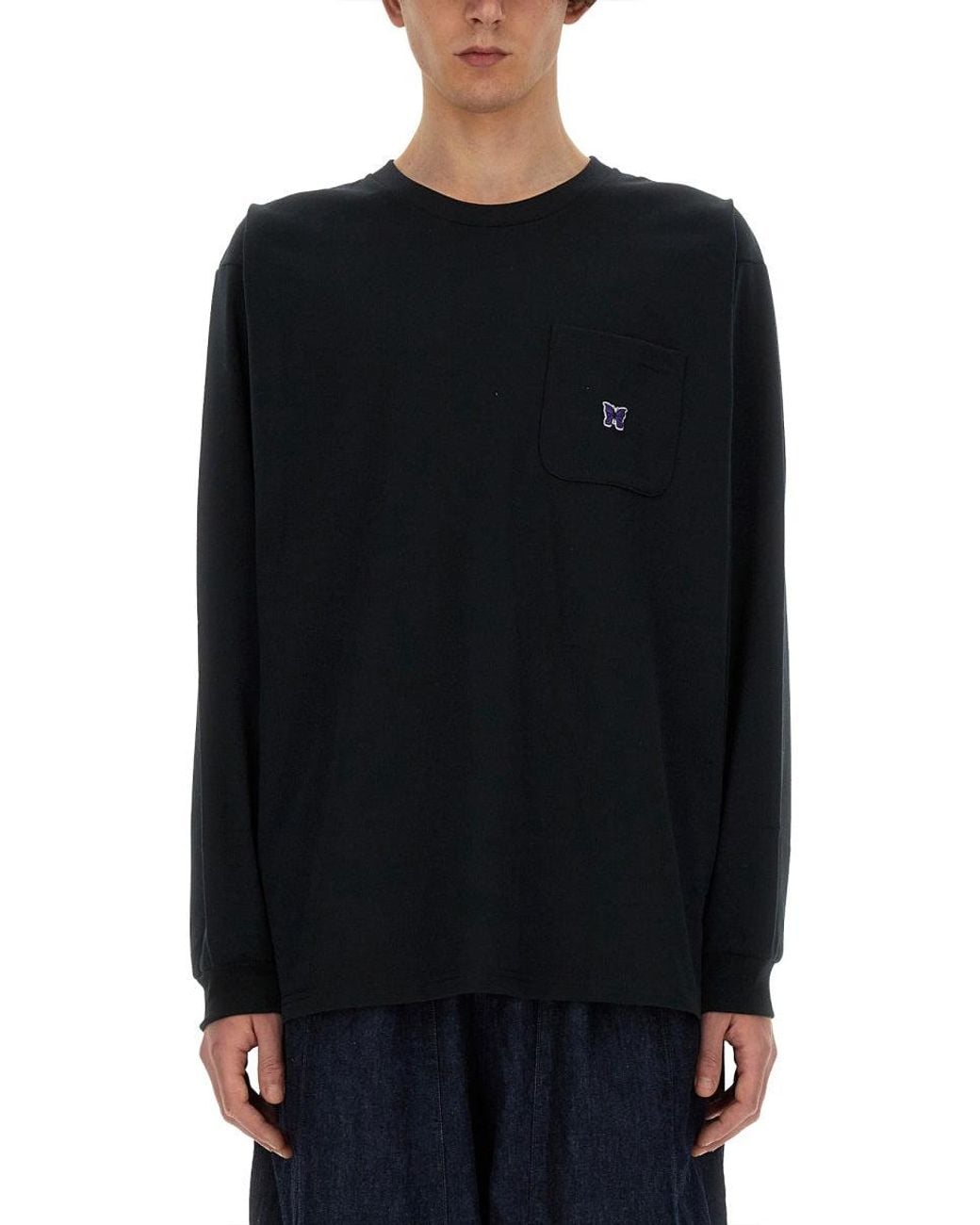 Needles Black T Shirt With Logo