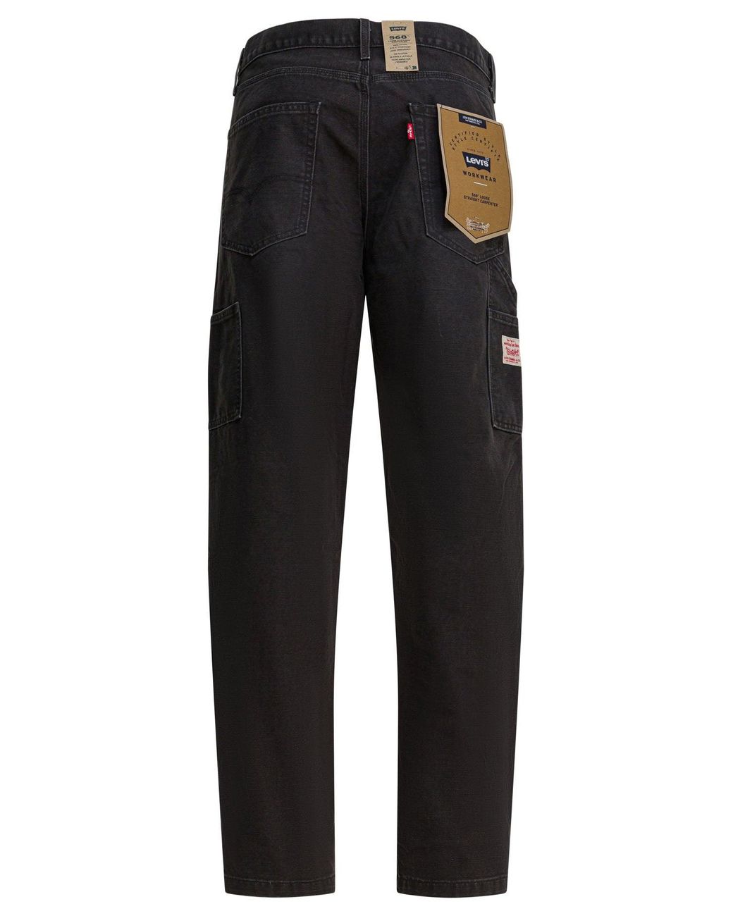 Levi's Black "Carpenter 568 Loose Straight" Jeans for men