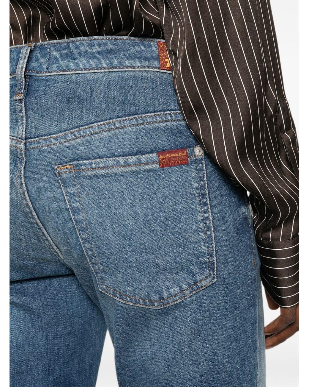 Seven7 Blue Low Cigarette Denim Jeans