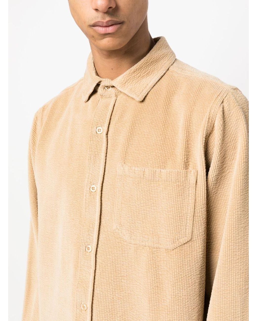 ERL Blue Corduroy Shirt Woven