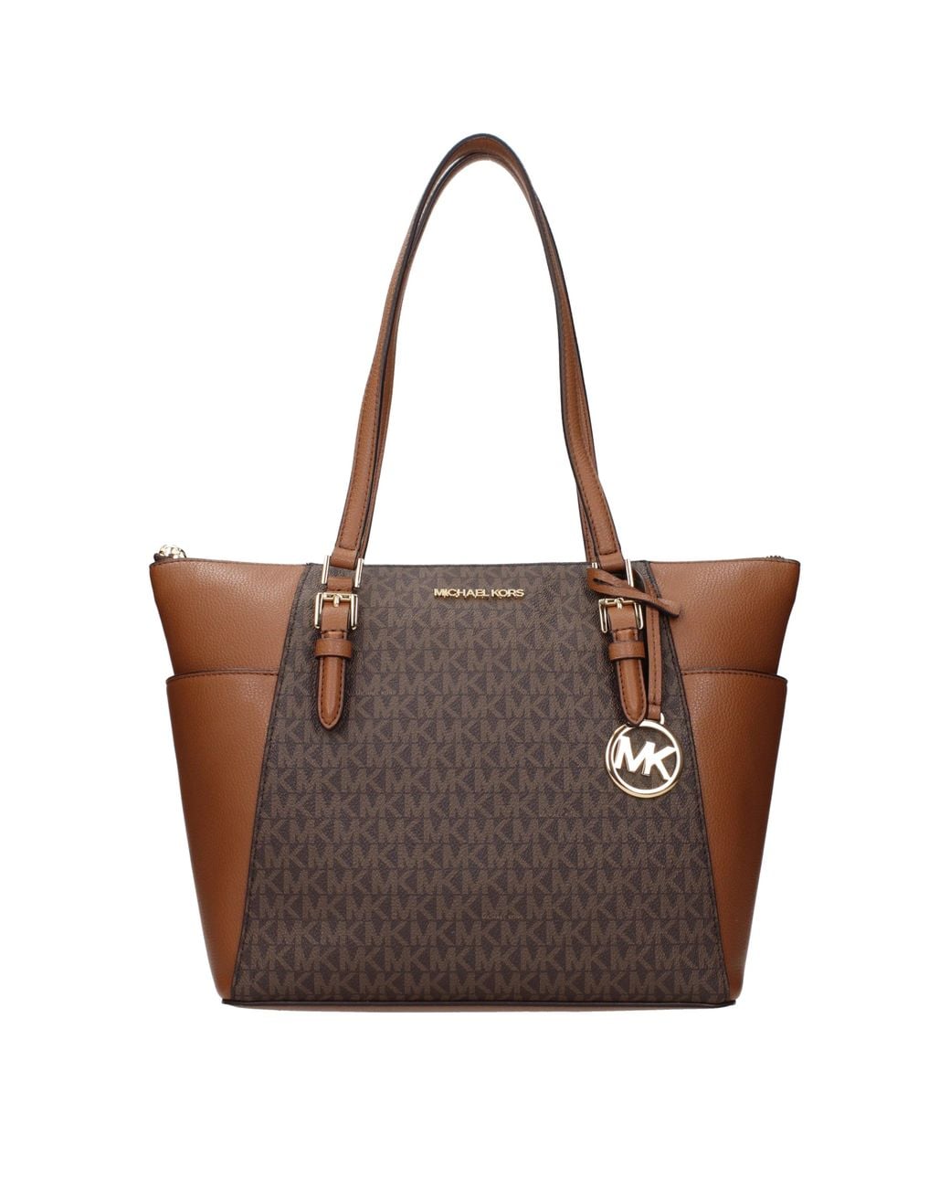 Michael Kors Brown Shoulder Bags Charlotte /Burned Leather