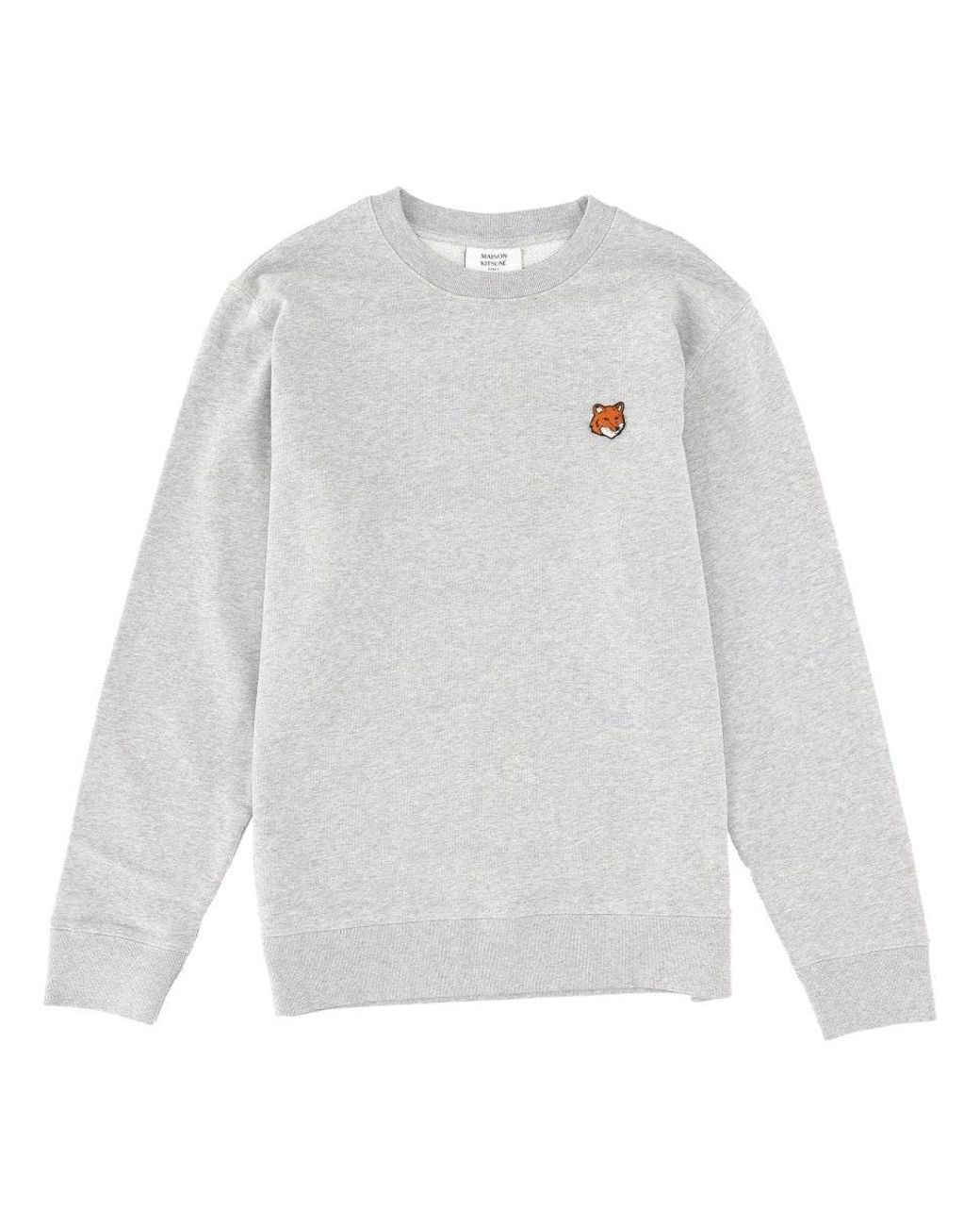Maison Kitsuné White "Fox Head" Sweatshirt