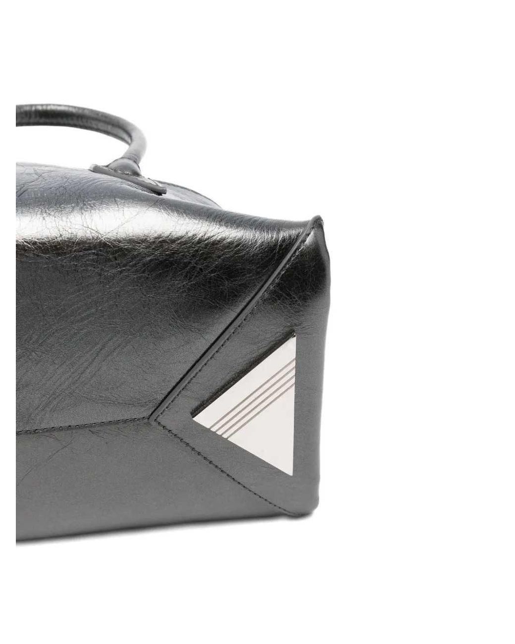 The Attico Black Leather Tote Bag