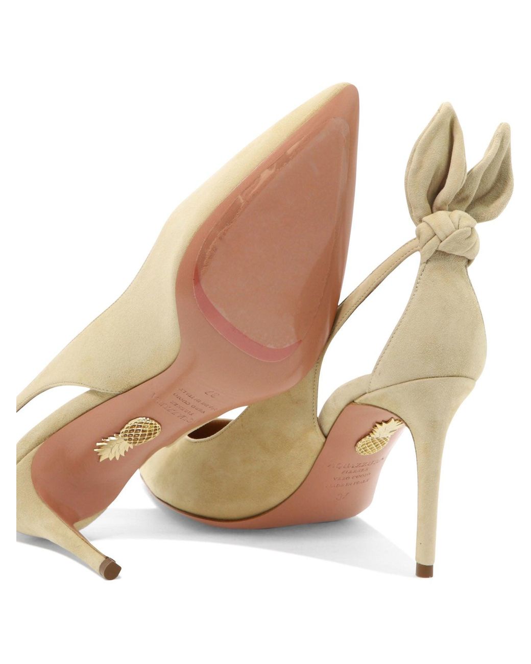 Aquazzura White Bow Tie 85 Pumps