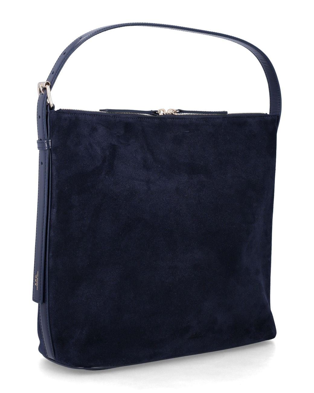 A.P.C. Blue A. P.C. Leather Shoulder Bag With Double Zip Closure