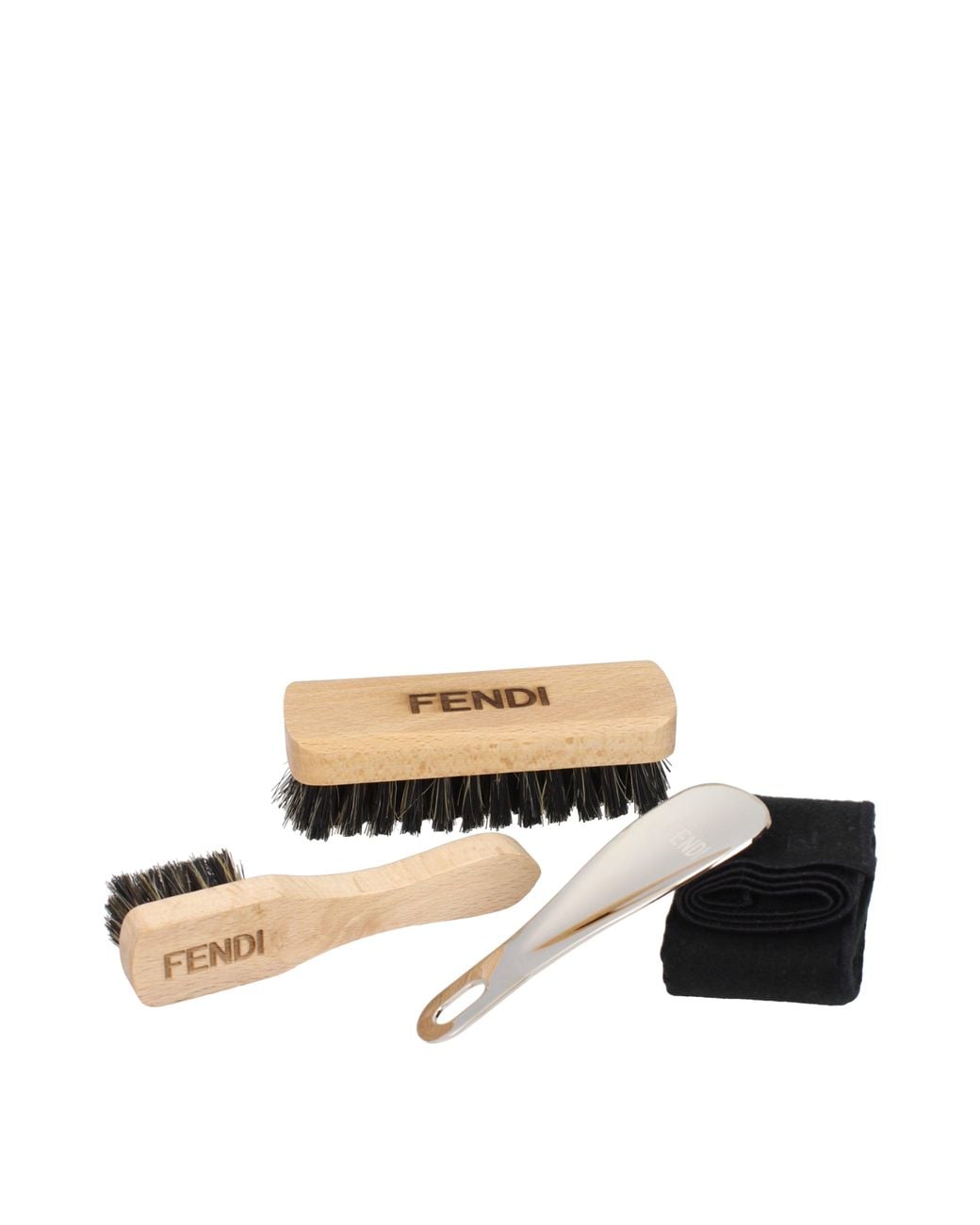 Fendi Black Idee Regalo Shoes Kit Uomo Tessuto Grigio/Nero