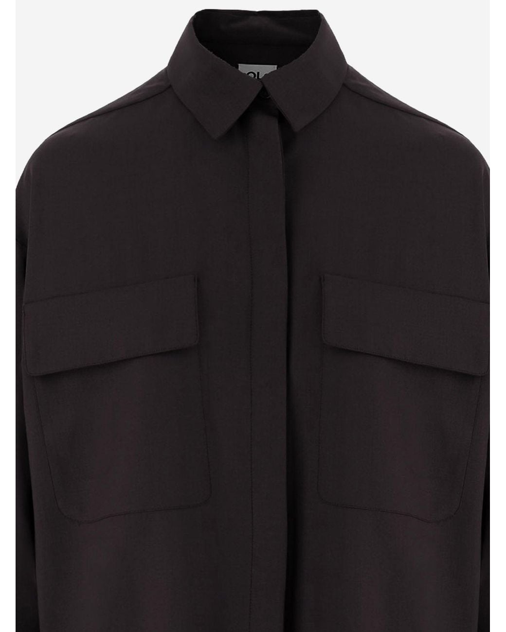 QL2 Donna Blue Stretch Wool Blend Shirt