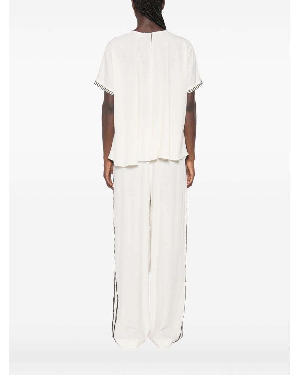 Fabiana Filippi White Silk Blend Top