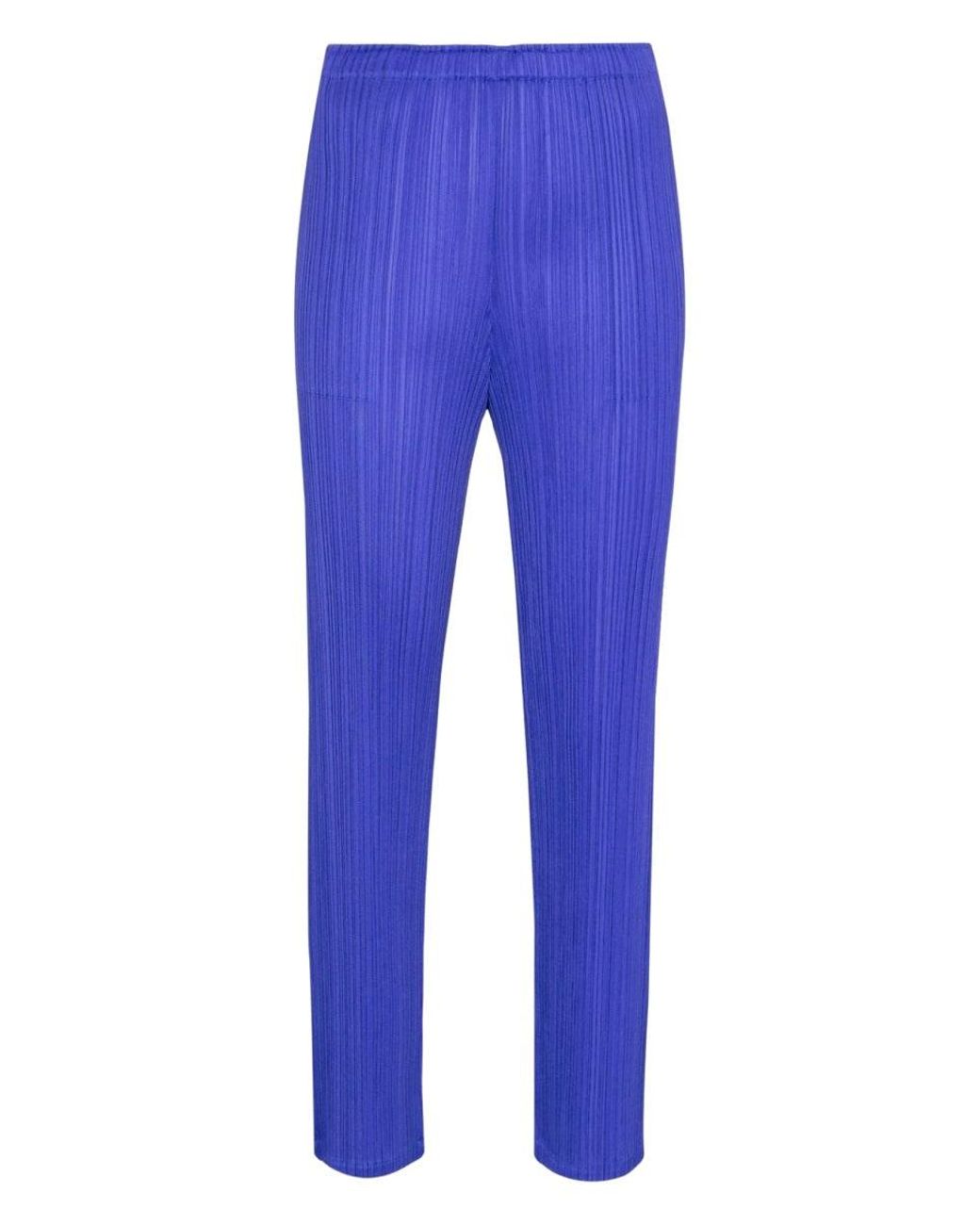 Pleats Please Issey Miyake Blue Pleated Pants
