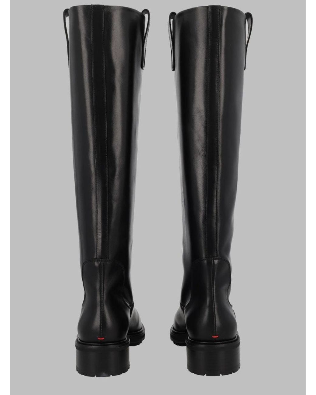 Aeyde Black 100% Calf Leather Boots Made