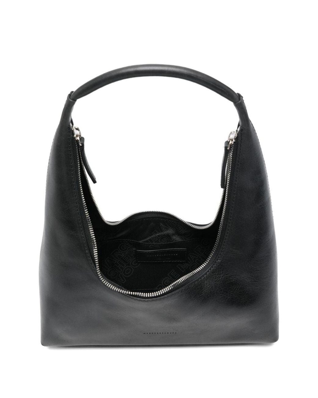 MARGE SHERWOOD Black Leather Hobo Bag