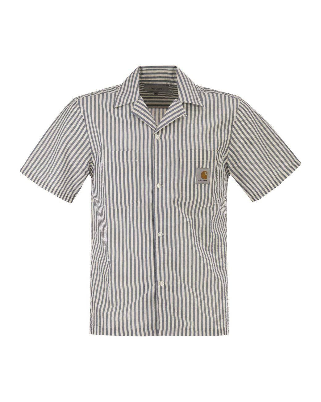 Carhartt Gray Striped Cotton Shirt