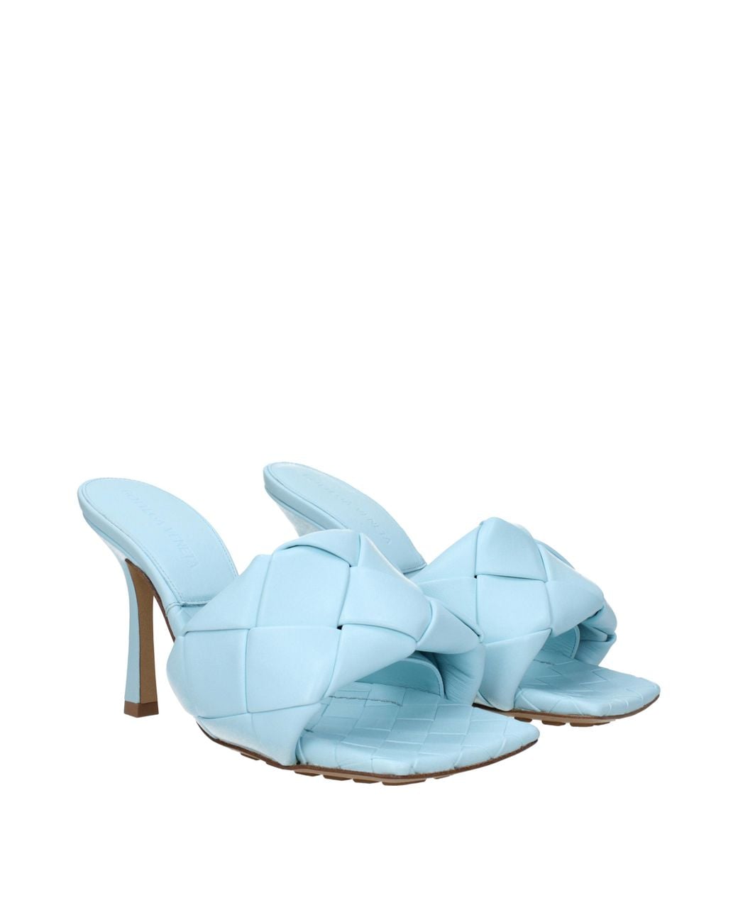 Bottega Veneta Blue Sandals Pale Leather