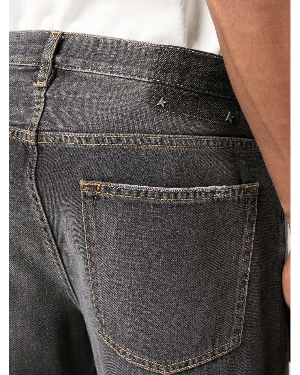 Golden Goose Deluxe Brand Ausgeblichene Straight-Leg-Jeans in Gray für Herren