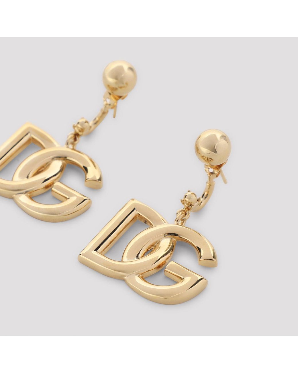 Dolce & Gabbana Metallic Dolce & Gabbana Golden-Tone Dg Earrings