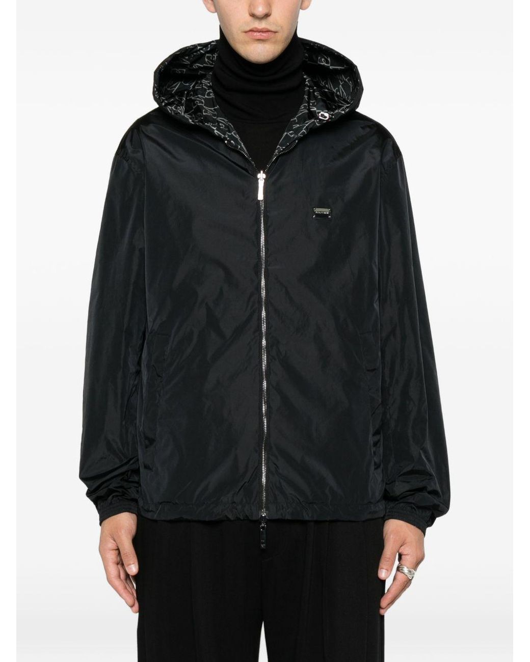 Emporio Armani Black Nylon Bomber Jacket