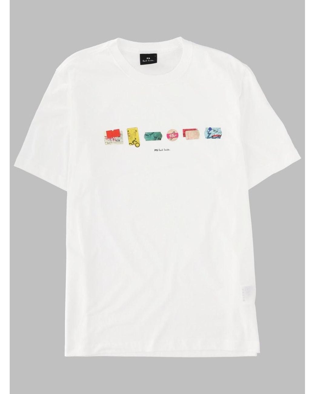 Paul Smith Gray T Shirt Con Stampa