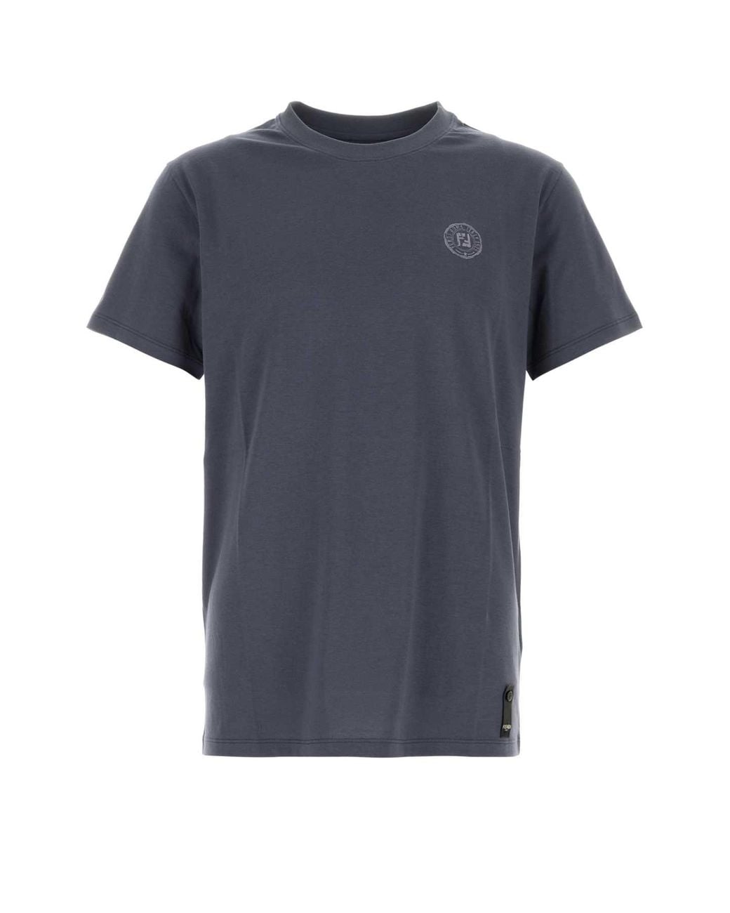 Fendi Blue Air Force Cotton T-Shirt for men