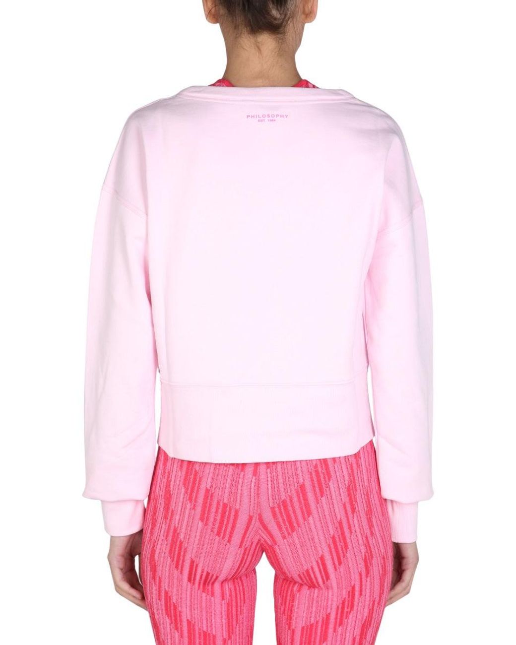 Philosophy Di Lorenzo Serafini Pink Boat Neck Sweatshirt