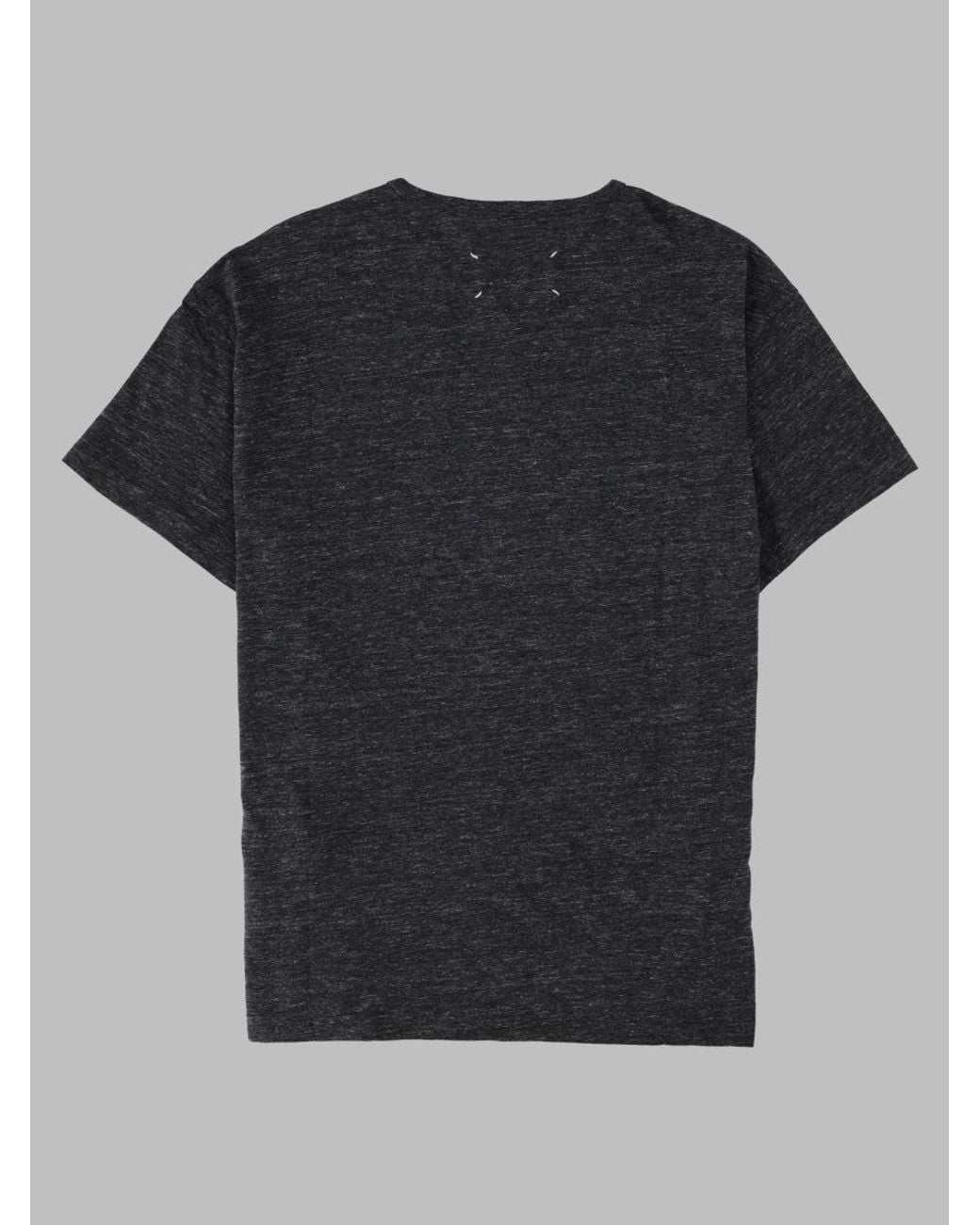 Maison Margiela Black T-Shirt Con Stampa