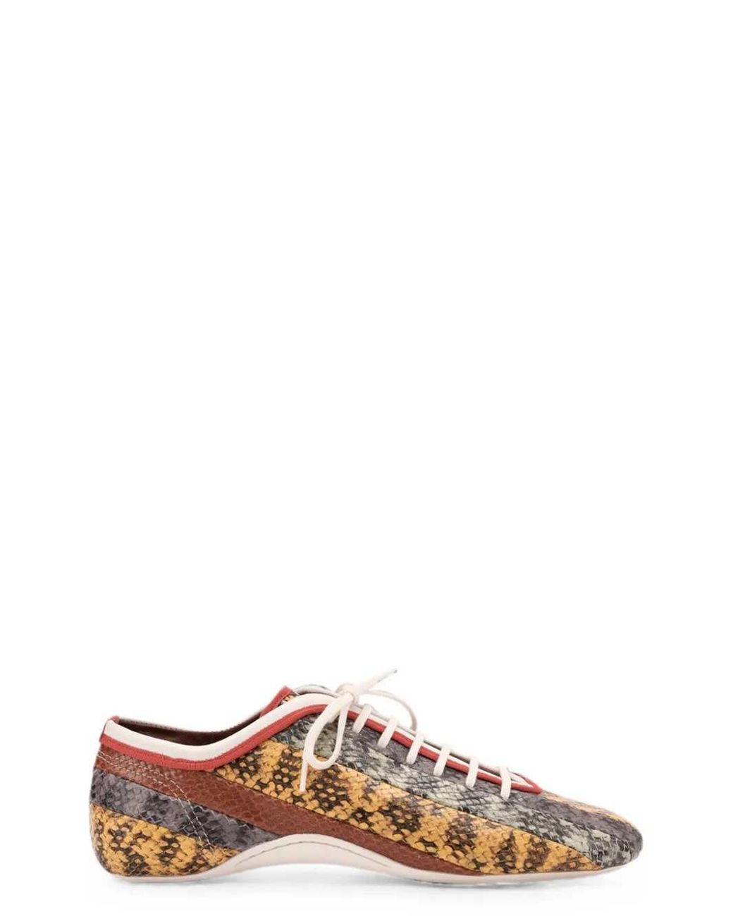 Dries Van Noten Brown Leather Ballet-Style Sneakers