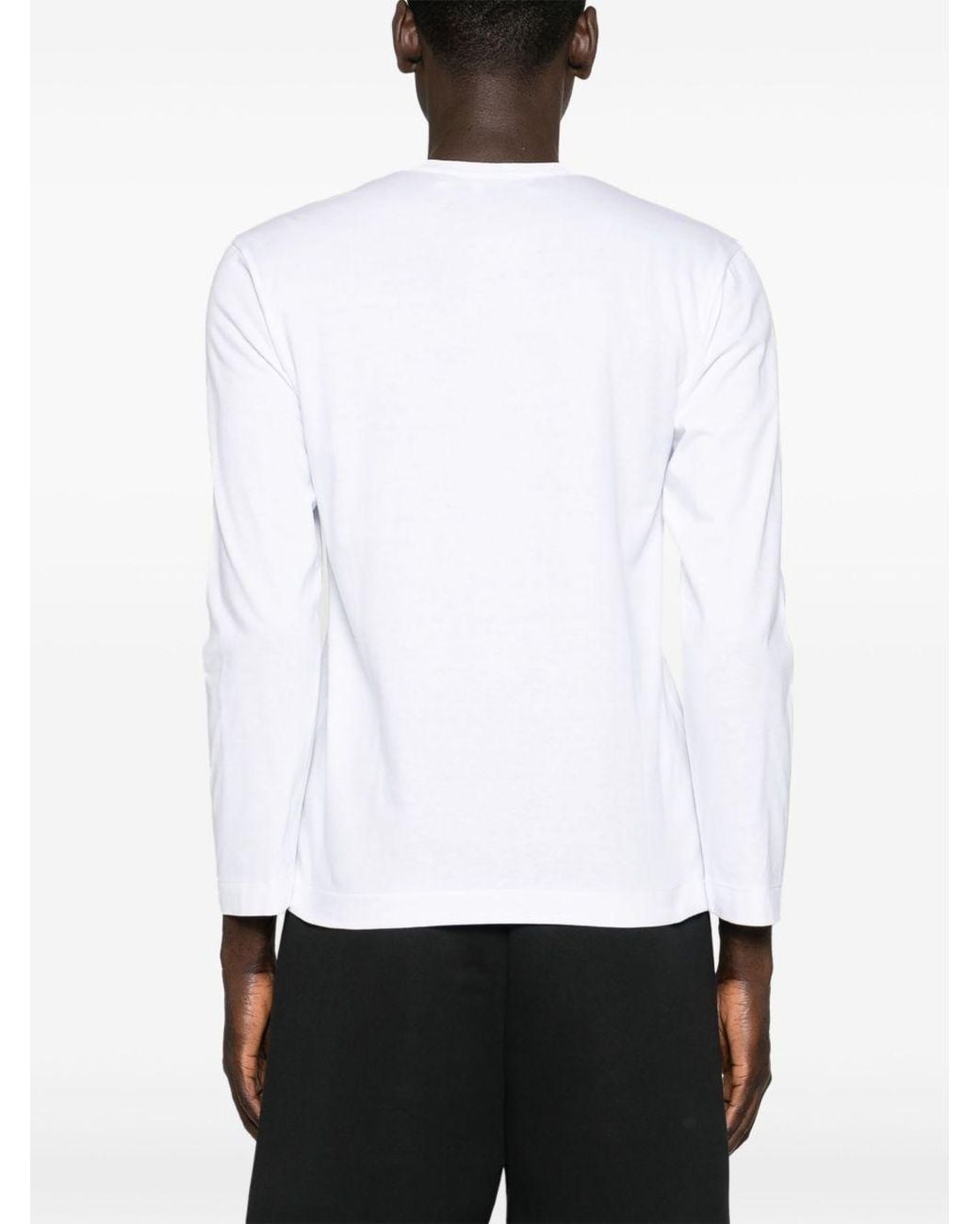 Comme des Garçons White Heart Cotton T Shirt